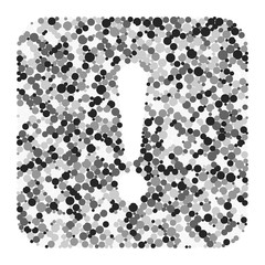Exclamation Danger sign Exclamation Danger sign color distributed circles dots illustration
