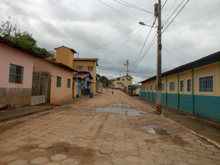 A street of Nova Modica, Minas Gerais, Brazil