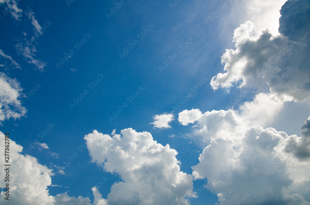 Wall mural blue sky with clouds