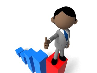 成功を喜ぶビジネスマン