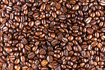 fresh coffee beans brown seed texture background full wallpaper