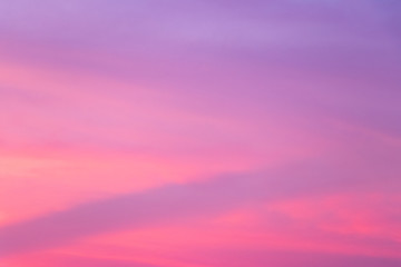 Sky background in twilight period with pink and violet color at  sunset