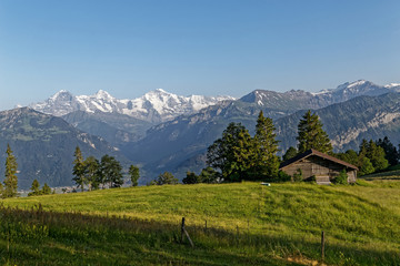 Fototapeta na wymiar Eiger,Mönch et Jungfrau dans les Alpes Suisses