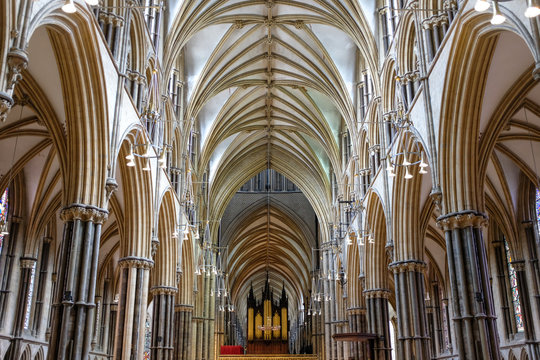 Interior of Gothic Cathedral