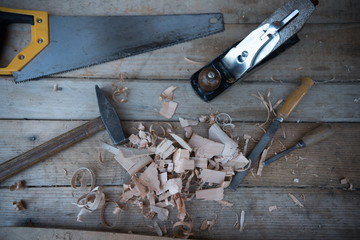 tools on table 