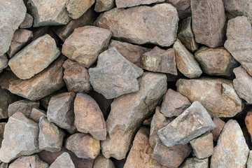 Granite stones used to make dams