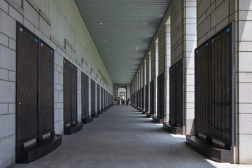Memorial Corridor at War Memorial of Korea in Seoul, South Korea.