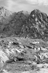 mountain peak and cliff at the conor pass