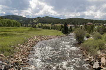 Fototapeta na wymiar Colorado river stream sky