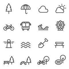 park icon . outdoor vector illustration