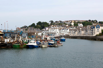 Fototapeta na wymiar Brixham harbour; Devon, UK