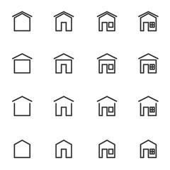 house icon set vector illustration