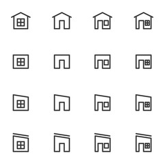 house icon set vector illustration