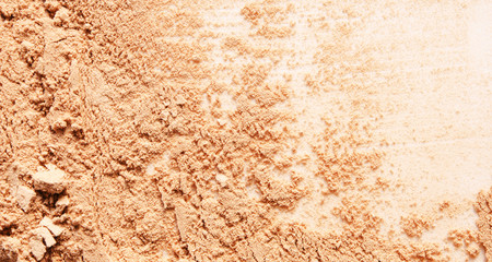 Beige face powder texture. Make-up concept. - Image