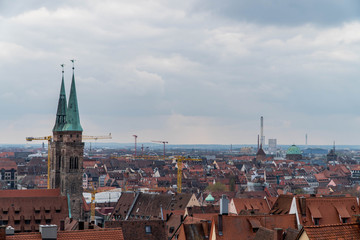 Fototapeta premium Rooftops Of The Old Town Of Nuremberg, Germany