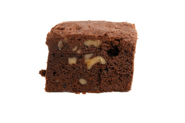 Fototapeta na wymiar american brownie cake isolated