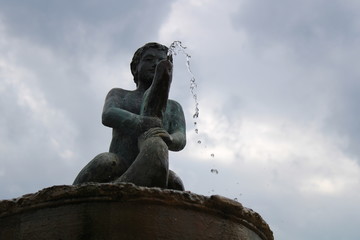 Fountain in Izola, Slovenia from close