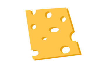Flat vector illustration Pieces of cheese. cheese icon