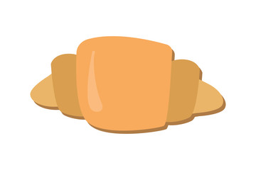 croissant icon in flat style isolated vector illustration on white transparent background