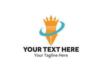 write logo , writer logo ,write icon writer icon flat style design with color for identity , business and button