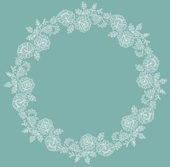 white lace frame
