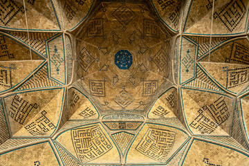 17/05/2019 Isfahan.Isfahan Province.Iran, ceiling of Isfahan Masjed-e Jameh Mosque, Oldest mosque...