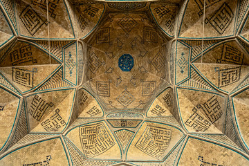 17/05/2019 Isfahan.Isfahan Province.Iran, ceiling of Isfahan Masjed-e Jameh Mosque, Oldest mosque...