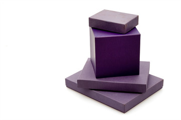 purple and mauve boxes presents gifts