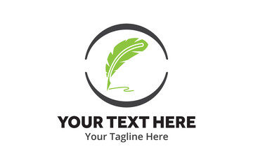 write logo , writer logo ,write icon writer icon flat style design with color for identity , business and button