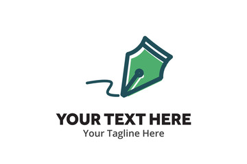 write logo , writer logo ,write icon writer icon flat style design with color for identity , business and button