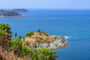 Laem Promthep Cape, the most beautiful and famous sunset watching viewpoint in Phuket, Thailand