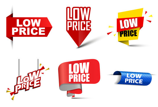 set vector banners low price