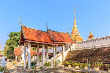 Naklejka premium Staircase to Wat Pong Sanuk temple, Lampang, North of Thailand