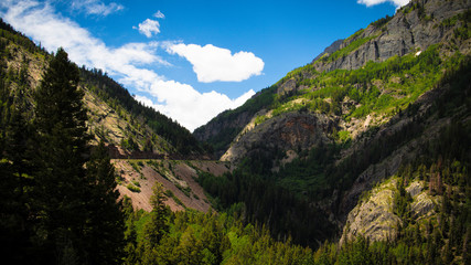 Obraz premium Views from the Million Dollar Highway in Colorado