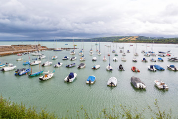 Picturesque New Quay harbour, Wales UK