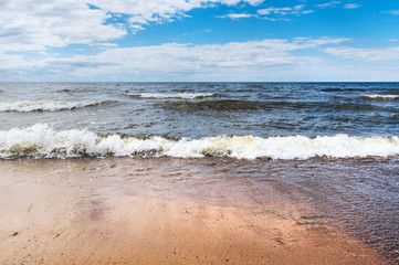Beautiful view on Baltic sandy coast