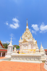 Fototapeta premium Buddha relic pagoda stupa at Wat Phra Borommathat Chaiya Worawihan, Surat Thani