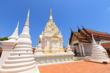 Buddha relic pagoda stupa at Wat Phra Borommathat Chaiya Worawihan, Surat Thani