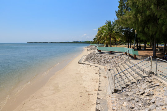 Beach At Laem Pho Cape Public Park, Chaiya, Surat Thani