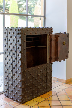 Ancient steel safe