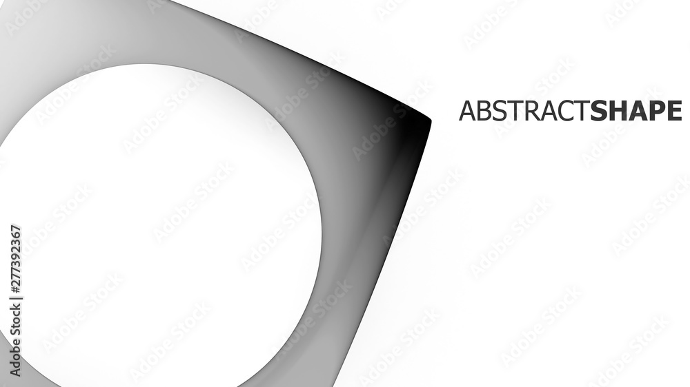 Aufkleber simple geometric shape with round hole. minimal graphic design