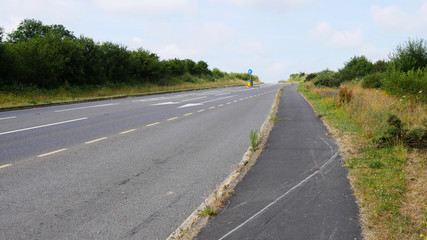 Fototapeta premium Country paths lanes & roads in summer, no cars or people