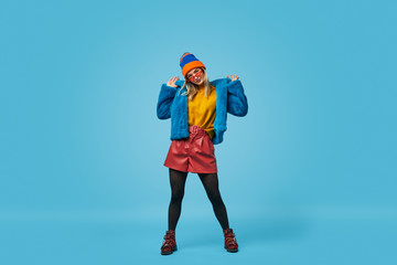 Stylish female posing for camera