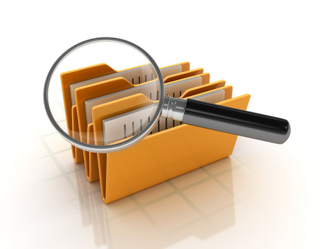 Folders Search with Magnifying Glass