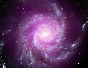 Pinwheel Galaxy. Space nebula. Cosmic cluster of stars