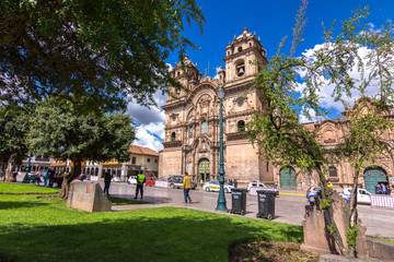 Fototapeta na wymiar Church of the Company of Jesus, Plaza de Armas, Cusco. Peru.