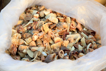 meat snack in the plastic bag