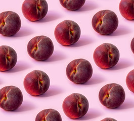 Peaches pattern on a pink background