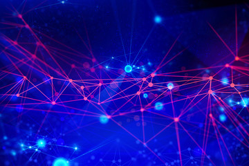 data deep learning robotic, molecule of chemical, atom cell science, futuristic cyber network,...
