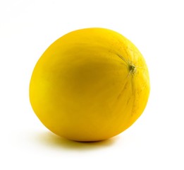 Yellow Cantaloupe  isolated on white background